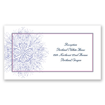 Hip Flourishes - Berry - Reception Card