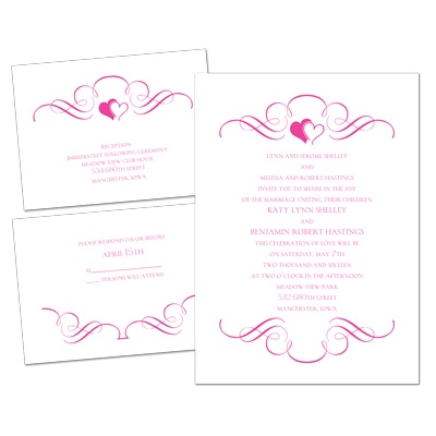 Loving Filigree - 3 for 1 Invitation