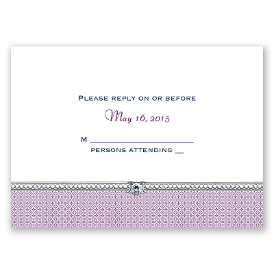 Hip Crest - Berry - Response Card and Envelope