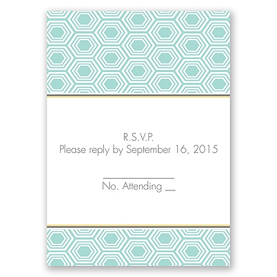 Hip Geometric - Fresh - Response Card and Envelope