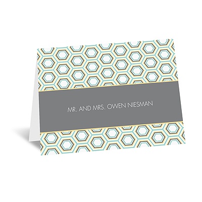 Hip Geometric - Fresh - Thank You Card and Envelope