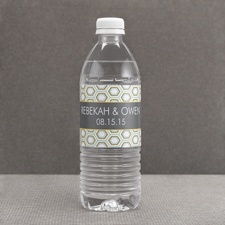 Hip Geometric - Fresh - Water Bottle Label