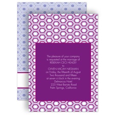 Hip Geometric - Berry - Invitation