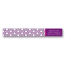 Hip Geometric - Berry - Address Label