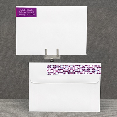 Hip Geometric - Berry - Address Label