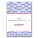Hip Geometric - Berry - Response Card and Envelope