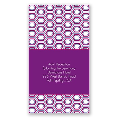 Hip Geometric - Berry - Reception Card