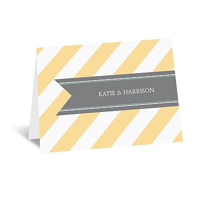 Hip Stripes - Fresh - Thank You Card and Envelope