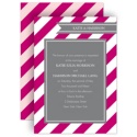 Hip Stripes - Berry - Invitation