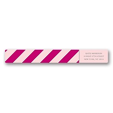 Hip Stripes - Berry - Address Label
