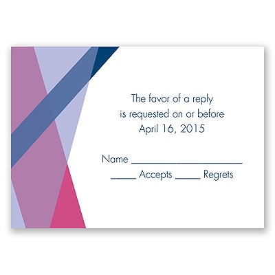 Hip Angles - Berry - Response Card and Envelope