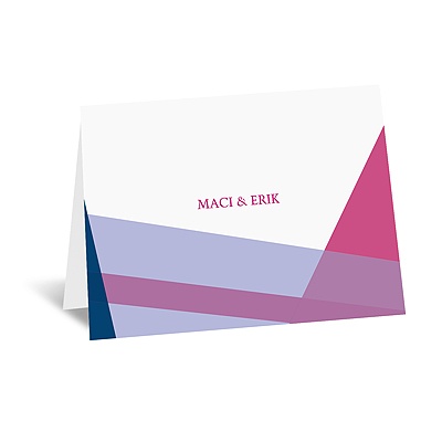Hip Angles - Berry - Thank You Card and Envelope