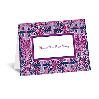 Hip Deco - Berry - Thank You Card and Envelope
