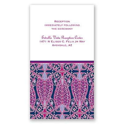 Hip Deco - Berry - Reception Card