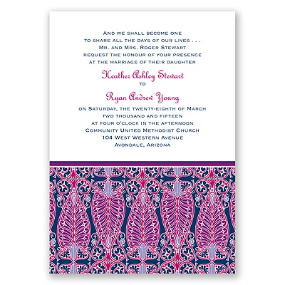 Hip Deco - Berry - Invitation