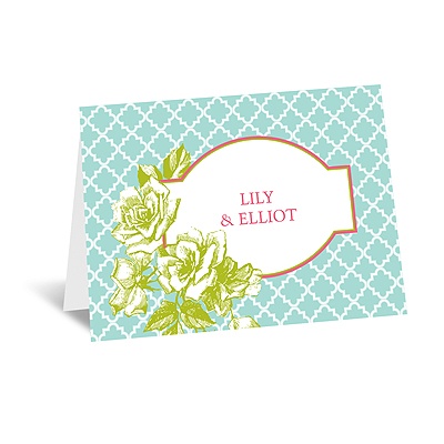 Hip Roses - Fresh - Thank You Card and Envelope