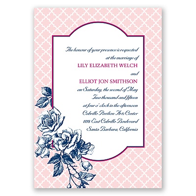 Hip Roses - Berry - Invitation