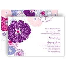 Hip Blossoms - Berry - Invitation