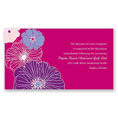 Hip Blossoms - Berry - Reception Card