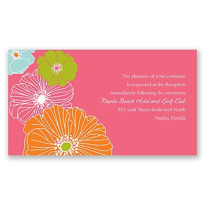 Hip Blossoms - Fresh - Reception Card