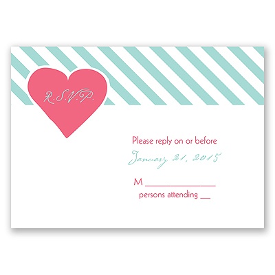 Hip Heart - Fresh - Response Card and Envelope