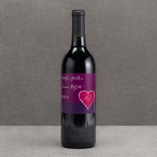 Hip Heart - Berry - Wine Bottle Label