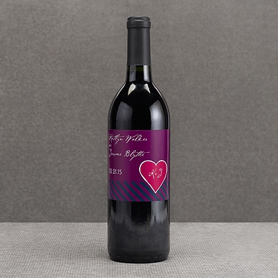 Hip Heart - Berry - Wine Bottle Label