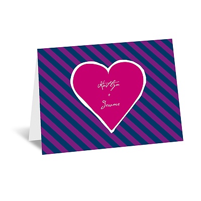 Hip Heart - Berry - Thank You Card and Envelope