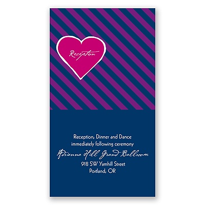 Hip Heart - Berry - Reception Card