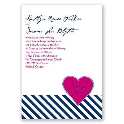 Hip Heart - Berry - Invitation