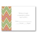 Hip Chevron - Fresh - Response Card and Envelope