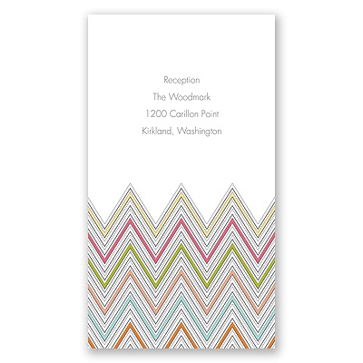 Hip Chevron - Fresh - Reception Card