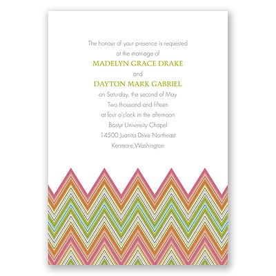 Hip Chevron - Fresh - Invitation