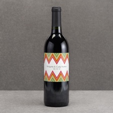 Hip Chevron - Fresh - Wine Bottle Label