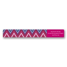 Hip Chevron - Berry - Address Label