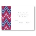 Hip Chevron - Berry - Response Card and Envelope