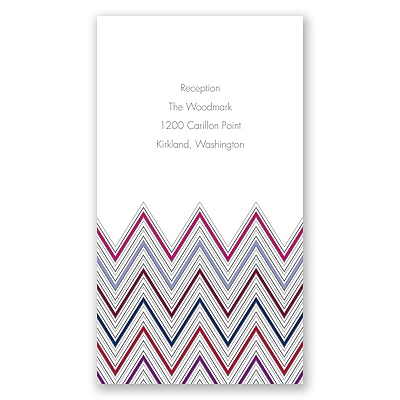 Hip Chevron - Berry - Reception Card