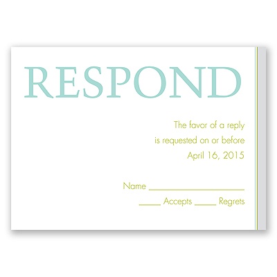 Hip Names - Fresh - Response Card and Envelope