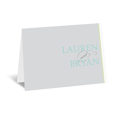 Hip Names - Fresh - Thank You Card and Envelope