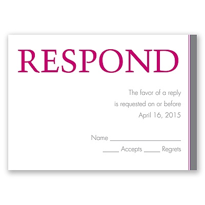 Hip Names - Berry - Response Card and Envelope
