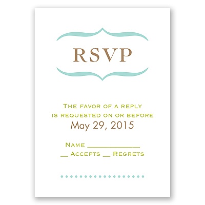 Hip Type - Fresh - Response Card and Envelope
