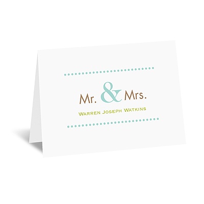 Hip Type - Fresh - Thank You Card and Envelope