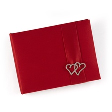 With All My Heart - Claret Wedding Guest Book