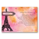 Watercolor Paris - Pink - Invitation
