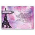 Watercolor Paris - Purple - Invitation
