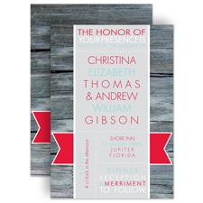 Rustic Banner - Cherry - Invitation