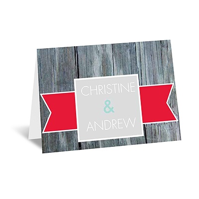 Rustic Banner - Cherry - Note Card and Envelope