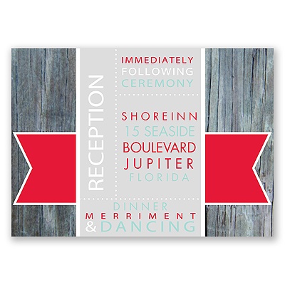 Rustic Banner - Cherry - Reception Card