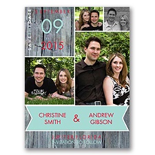 Rustic Banner - Cherry - Save the Date Card