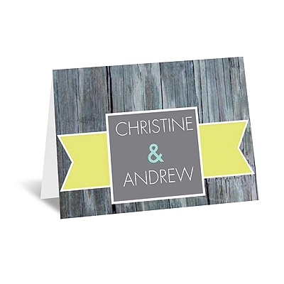 Rustic Banner - Limelight - Note Card and Envelope
